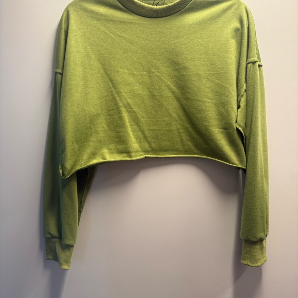 Green Crop Sweater